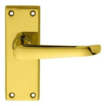 Carlisle Brass Victorian Ascot Door Handle on Backplate - Pair