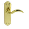 Carlisle Brass Wentworth Door Handle on Short Backplate - Pair