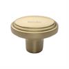 Heritage Brass Cabinet Knob Stepped Oval Design