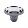 Heritage Brass Cabinet Knob Stepped Oval Design