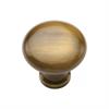 Heritage Brass Cabinet Knob Mushroom Design