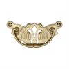 Heritage Brass Cabinet Pull Ornate Plate Design