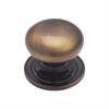 Heritage Brass Cabinet Knob Round Design with Base