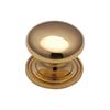 Heritage Brass Cabinet Knob Round Design with Base