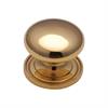 Heritage Brass Cabinet Knob Round Design with Base