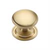 Heritage Brass Cabinet Knob Round Design with Base