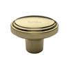 Heritage Brass Cabinet Knob Stepped Oval Design