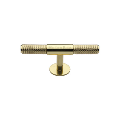 Heritage Brass Cabinet Knob Knurled Fountain Design 90mm