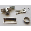 LOWE & FLETCHER 19MM TAMBOUR LOCK 5811 (WITH 3MM CRANKED CAM) SET C/W ROSETTE AND ANGLE KEEP. KEYED ALIKE