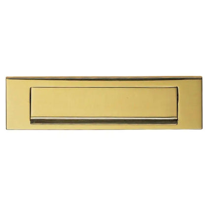 Gravity Flap Letterplate - Polished Brass