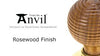 Rosewood and Aged Brass Beehive Cabinet Knob 38mm