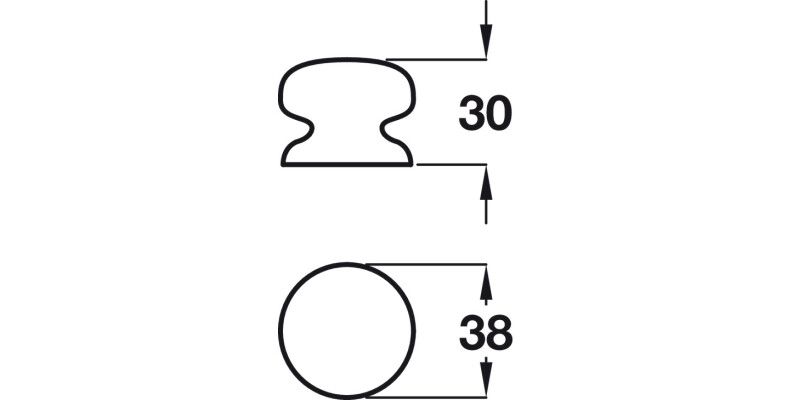 Victoria Knob Ceramic White D38x30mm