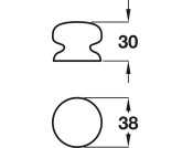 Victoria Knob Ceramic White D38x30mm