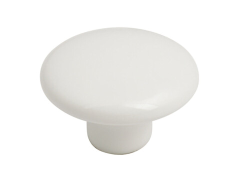 Knob Porcelain White D37x25mm