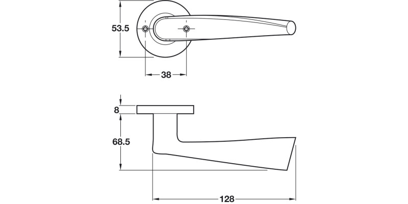 HL09 Lvr Set D53.5mm Std KW 304 SSS