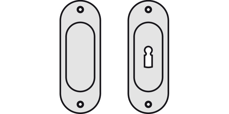 Flush Pull Hdl 127x45x9mm SSS