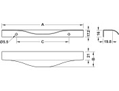Noma Profile Hdl Alu SS Effect 128mm cc