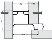 Gola D Vert End Profile 2.67m Alu Black