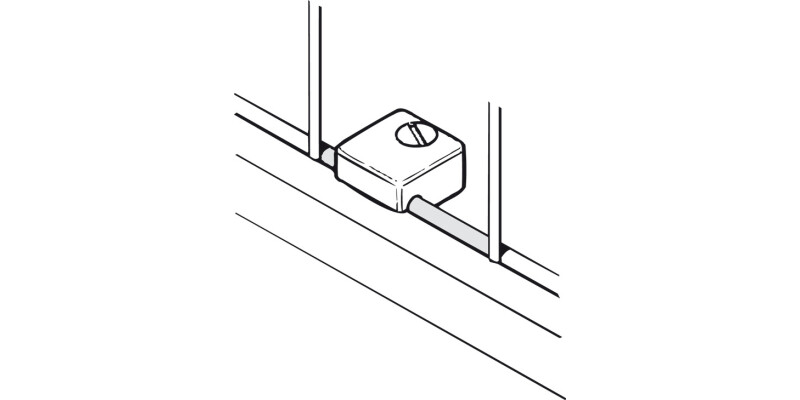 Fastening Block Screw On Pl White