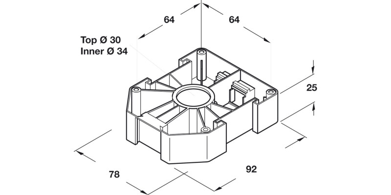 Top Section Screw Mnt for Plinth Leg