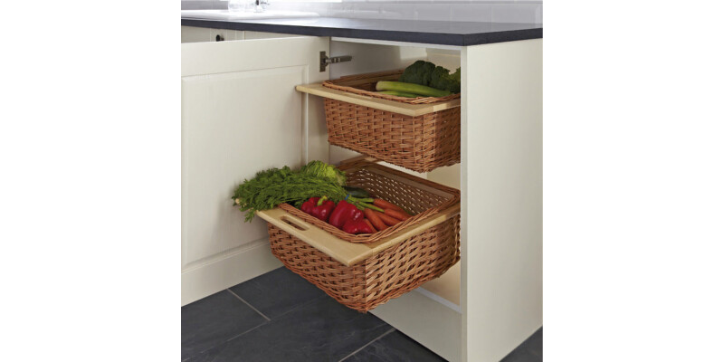 Wicker Baskets/Runs Set 500mm Beech/Nat