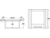 PO Veg Basket Set 600mm Lacq Oak/St St