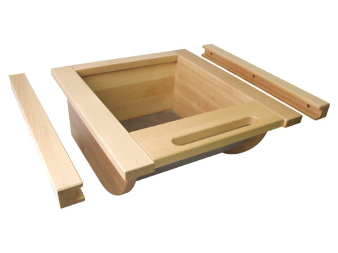 PO Veg Basket Set 600mm Lacq Oak/St St