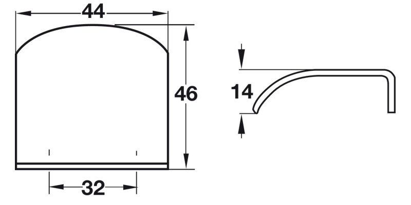 Ella Pull Handle ZA Pol Chrome 32mm cc
