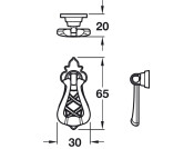 Caxton Drop Hdl ZA Bronze/Brushed 30mm