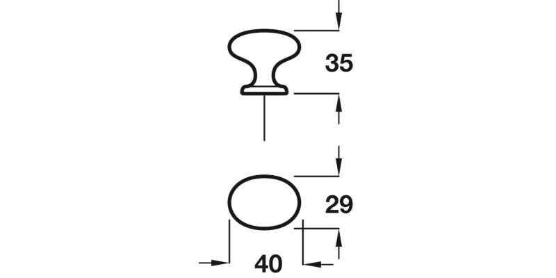 Chester Knob ZA Ant Brass D40x29x35mm