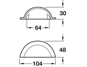 Smooth Cup Hdl C.Iron Natural 64mm cc