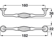 Twister D Pull Hdl ZA Ant Pew 160mm cc