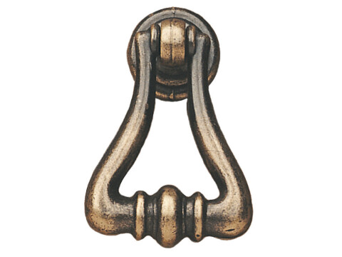 Drop Pendant Hdl ZA Ant Brass 35x54mm