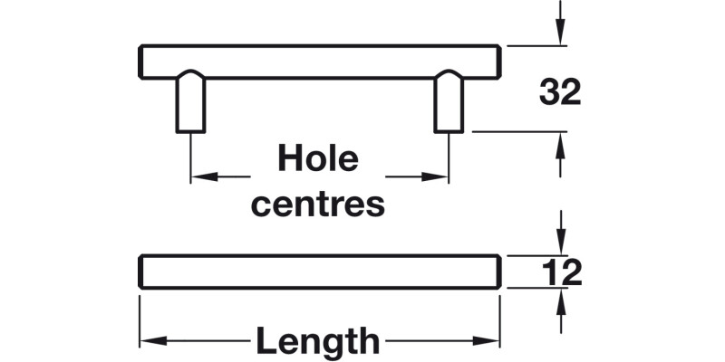 Bartram Bar Hdl St BORB 128mm cc