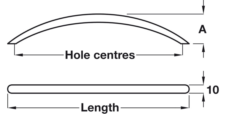 Clifton Bow Hdl BSSE D10x96mm cc
