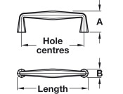Burbridge Pull Hdl Brs P.Nkl 128mm cc