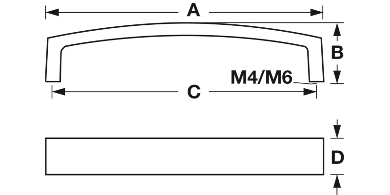 Mulberry D Pull Hdl Brs Pol Nkl 128mm cc