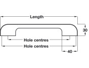 Bronte D Pull Hdl ZA PC 160/192mm cc