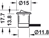 Loox LED Rocker Switch D15mm Blk