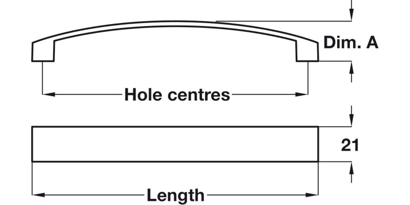Melbury Bow Hdl ZA PC 256mm cc
