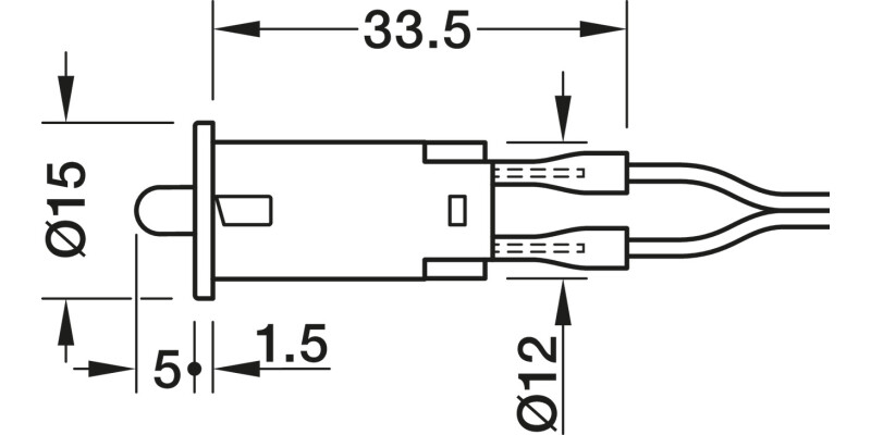 Loox LED Door Contact Switch Blk