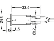 Loox LED Door Contact Switch Blk