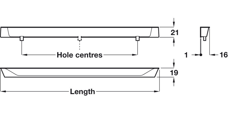 Sintesi Inset Hdl ZA Pol Chrome 128mm cc