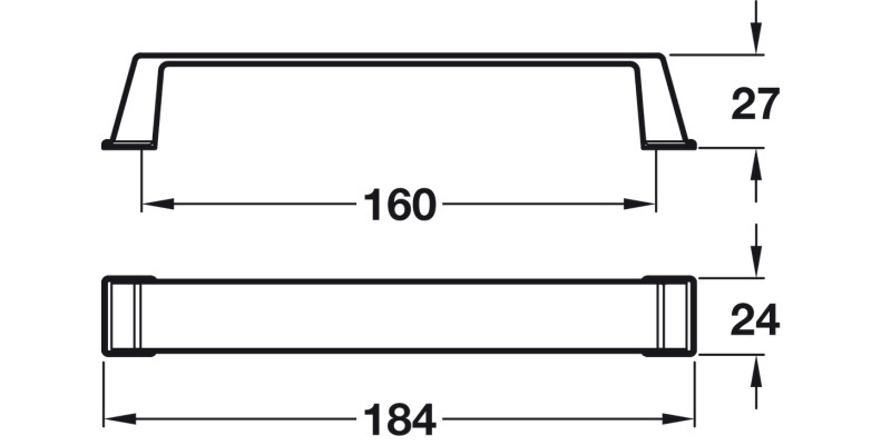 Duke Pull Hdl ZA Graphite 160mm cc