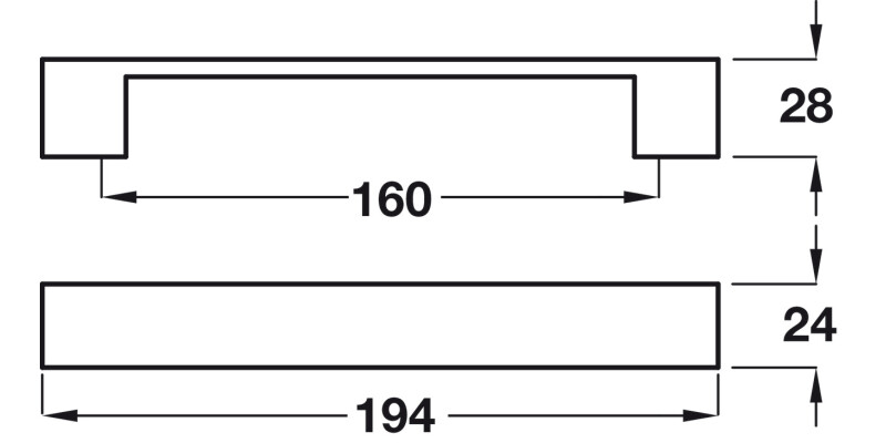 Conway D Pull Hdl Alu Pol Chr 160mm cc