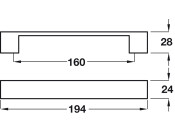 Conway D Pull Hdl Alu Pol Chr 160mm cc