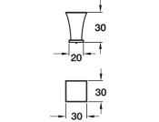 Augusta Knob D30x30mm Ant. Copper