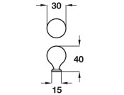 Odessa Knob D30x38mm Brshd Copper