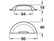 Jude Cup Hdl Brass Ant Copper 64 mm cc