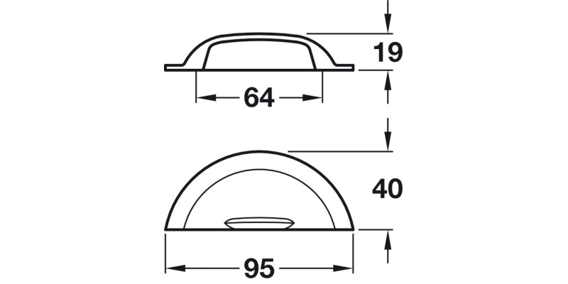 Jude Cup Hdl Brass Pol Nickel 64 mm cc